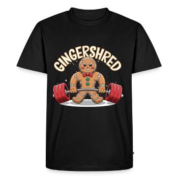 Gingershred Fitness Motivation de Noël - T-shirt Premium bio Homme - noir - Devant - Nico (187cm)