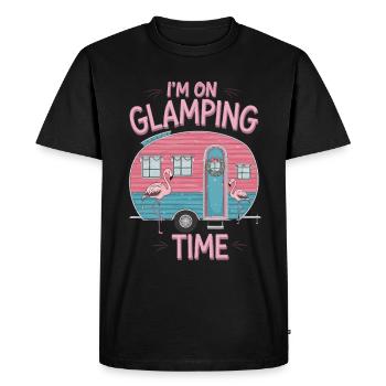 I'm on glamping time camping - Men's Premium Organic T-Shirt - black - Front - Nico (187cm)