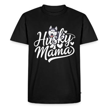 Husky Mama - Compagnon affectueux pour husky - T-shirt Premium bio Homme - noir - Devant - Nico (187cm)