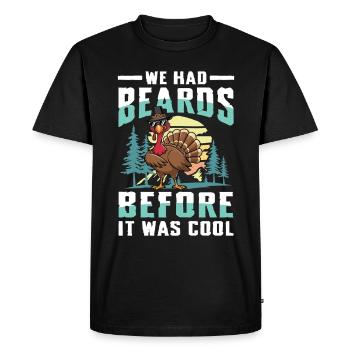 Turkey Hunting Adventure: I Just Want Turkey Hunting - Men's Premium Organic T-Shirt - black - Front - Nico (187cm)