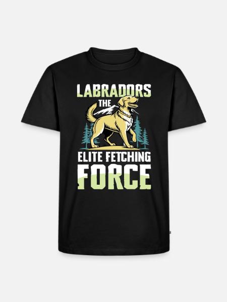 Jagd Mit Labrador - Männer Premium Bio T-Shirt - Schwarz