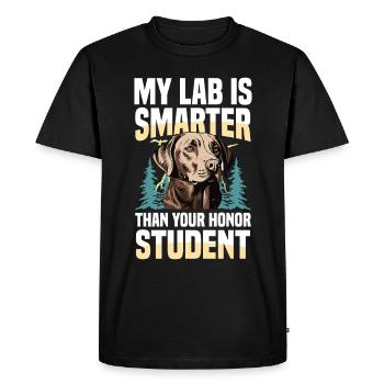 Chasse au Labrador - T-shirt Premium bio Homme - noir - Devant - Nico (187cm)