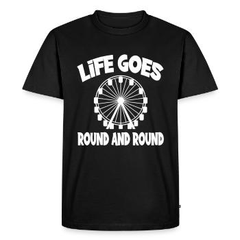 La vie tourne, les expériences de la grande roue le - T-shirt Premium bio Homme - noir - Devant - Nico (187cm)