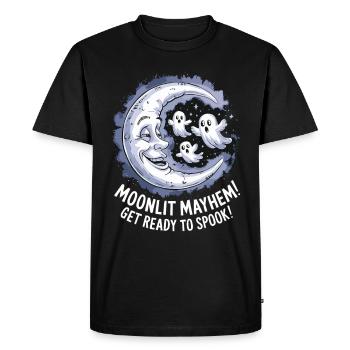 Moonlight Chaos Ghosts Ready for Haunting - Men's Premium Organic T-Shirt - black - Front - Nico (187cm)