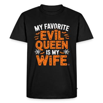 My favorite evil queen is my wife - Men's Premium Organic T-Shirt - black - Front - Nico (187cm)