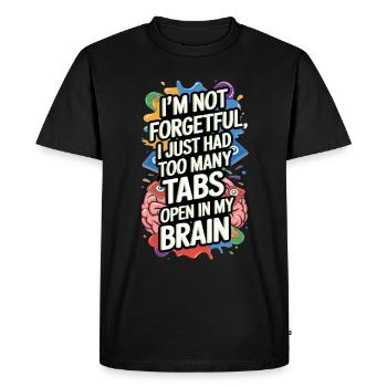 Je ne suis pas oublieux, j’en ai juste trop - T-shirt Premium bio Homme - noir - Devant - Nico (187cm)