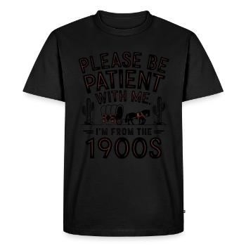 S’il vous plaît, soyez patient avec moi, je viens de la - T-shirt Premium bio Homme - noir - Devant - Nico (187cm)