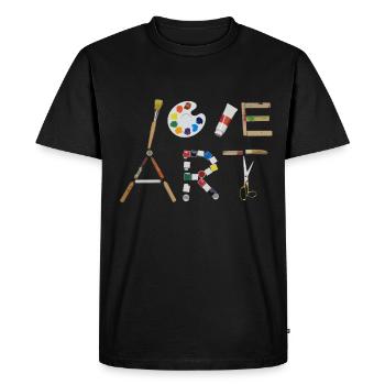 I Love Art Creative Tool Motif - Men's Premium Organic T-Shirt - black - Front - Nico (187cm)
