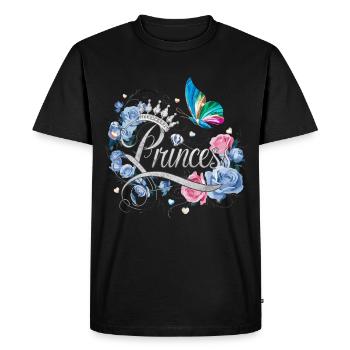Flowers and butterflies for princesses – - Men's Premium Organic T-Shirt - black - Front - Nico (187cm)