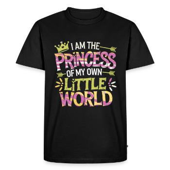 I'm the princess of my own little world - Men's Premium Organic T-Shirt - black - Front - Nico (187cm)