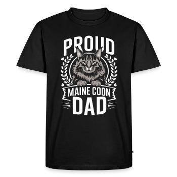 Fier Maine Coon Dad Cat Lover Design - T-shirt Premium bio Homme - noir - Devant - Nico (187cm)