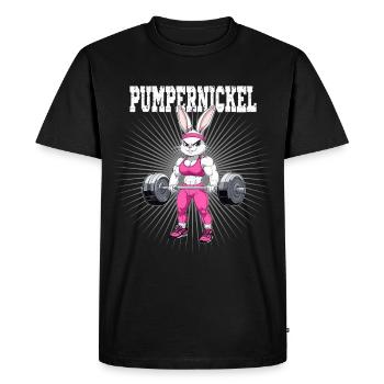 Pumpernickel Bunny Fitness Gym Musculation - T-shirt Premium bio Homme - noir - Devant - Nico (187cm)