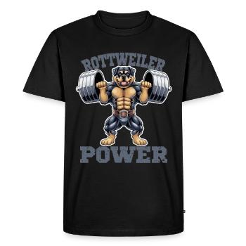 Rottweiler Power Gym Force de musculation - T-shirt Premium bio Homme - noir - Devant - Nico (187cm)