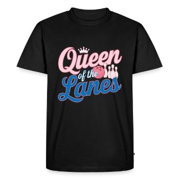Reine des pistes bowling femme passion - T-shirt Premium bio Homme - noir - Devant - Nico (187cm)