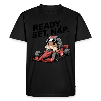 Ready Set Nap Hamster Course - T-shirt Premium bio Homme - noir - Devant - Nico (187cm)