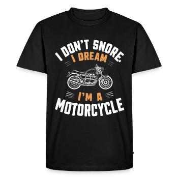 I don't snore: I dream, I'm a - Men's Premium Organic T-Shirt - black - Front - Nico (187cm)