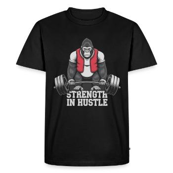 Gorilla Gym Force dans Hustle - T-shirt Premium bio Homme - noir - Devant - Nico (187cm)