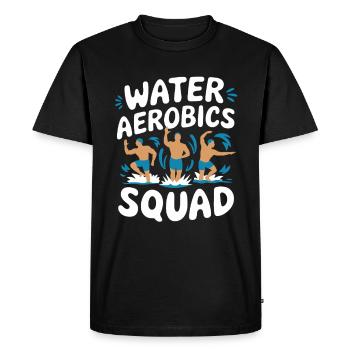 Water aerobics squad: your team for fun in the - Men's Premium Organic T-Shirt - black - Front - Nico (187cm)