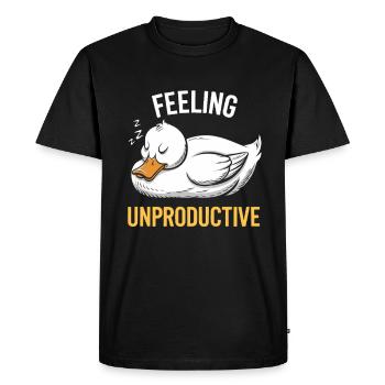 Se sentir improductif canard illustration - T-shirt Premium bio Homme - noir - Devant - Nico (187cm)
