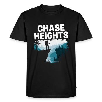Chase Heights Hiking Adventure Mountains Hiker - Men's Premium Organic T-Shirt - black - Front - Nico (187cm)