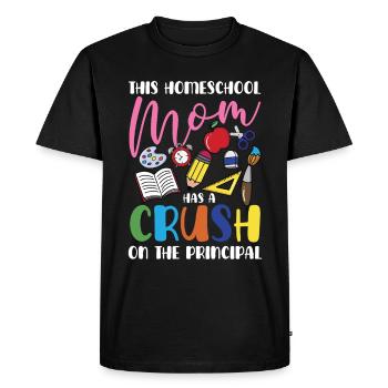 This homeschool mom has a crush on the - Men's Premium Organic T-Shirt - black - Front - Nico (187cm)