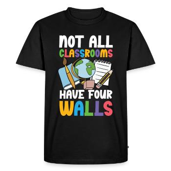 Not all classrooms have four walls - Men's Premium Organic T-Shirt - black - Front - Nico (187cm)