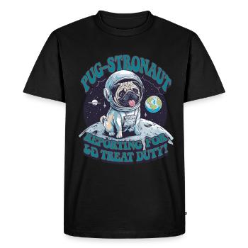 Carlin-Stronaute en mission lunaire : Dénoncez-moi à la - T-shirt Premium bio Homme - noir - Devant - Nico (187cm)