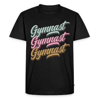 Lettrage de gymnaste pour les athlètes et - T-shirt Premium bio Homme - noir - Devant - Nico (187cm)