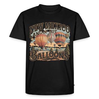 New Mexico Land Of Hot Balloons Adventure In The - Men's Premium Organic T-Shirt - black - Front - Nico (187cm)