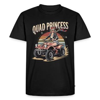 Quad Princess Adventure dans un style rétro - T-shirt Premium bio Homme - noir - Devant - Nico (187cm)