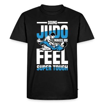 Judo makes me really strong and super tough - Men's Premium Organic T-Shirt - black - Front - Nico (187cm)