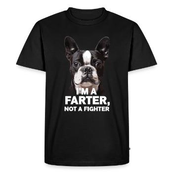 Bouledogue français, je suis un pet, non - T-shirt Premium bio Homme - noir - Devant - Nico (187cm)