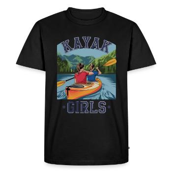 Kayak Girls Nature Adventure pour les sports nautiques - T-shirt Premium bio Homme - noir - Devant - Nico (187cm)
