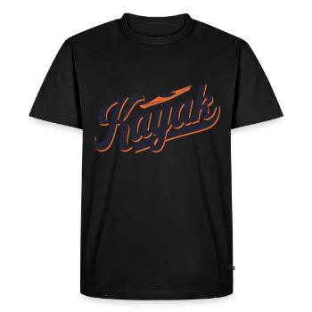 Kayak Adventure Lettering for Water Lovers - Men's Premium Organic T-Shirt - black - Front - Nico (187cm)