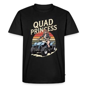 Quad Princess Adventure Style Rétro - T-shirt Premium bio Homme - noir - Devant - Nico (187cm)