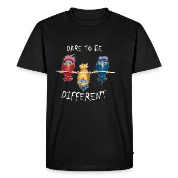 Be different Against the current LGBT bird gift - Men's Premium Organic T-Shirt - black - Front - Nico (187cm)