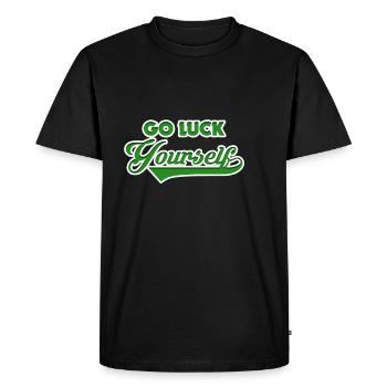 St Patricks Day Bière Pub bonheur Irlande Cadeau - T-shirt Premium bio Homme - noir - Devant - Nico (187cm)