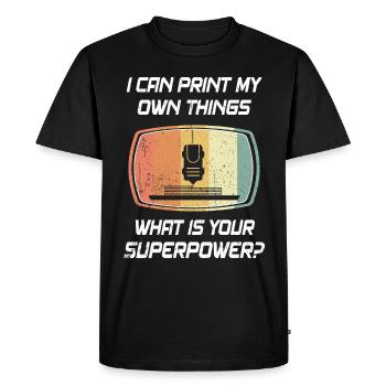 3d Printer Gift for Nerd Hobby Printing Machine - Men's Premium Organic T-Shirt - black - Front - Nico (187cm)