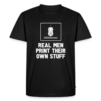 Imprimante 3D - T-shirt Premium bio Homme - noir - Devant - Nico (187cm)