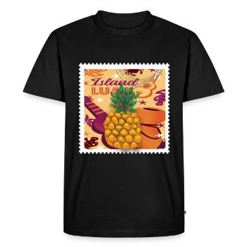 Ananas Tropical Hawaii Cadeau Enfants Hommes Fruits - T-shirt Premium bio Homme - noir - Devant - Nico (187cm)
