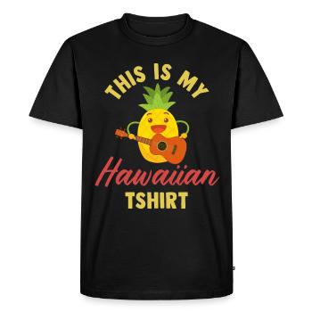 Tshirt à l’ananas Hommes Enfants Femmes Hawaii - T-shirt Premium bio Homme - noir - Devant - Nico (187cm)