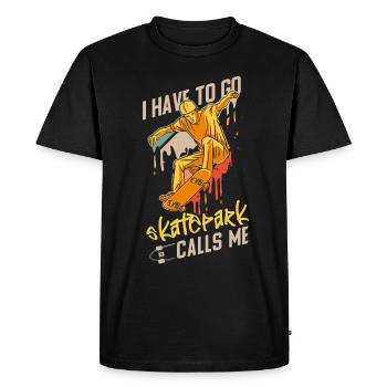 Skateboard Kickflip Gift Longboard Sk8er Sk8 - Men's Premium Organic T-Shirt - black - Front - Nico (187cm)