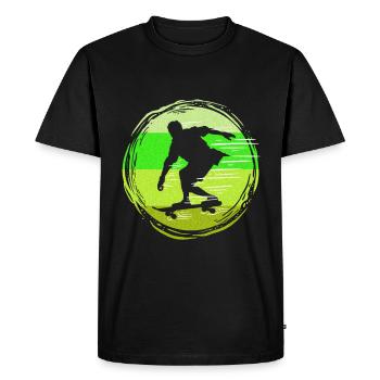 Skater Skateboard Cadeau Halfpipe Sk8 Ollie - T-shirt Premium bio Homme - noir - Devant - Nico (187cm)