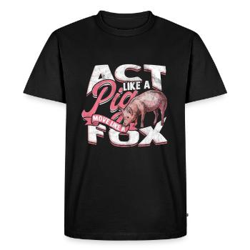Pig Gift Piglet Kids Piglet Pig Pig - T-shirt Premium bio Homme - noir - Devant - Nico (187cm)
