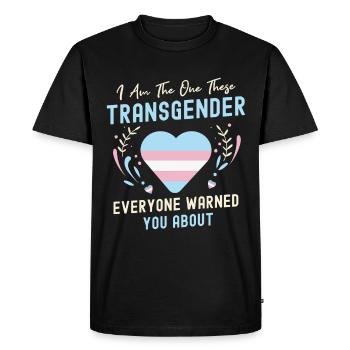 Transsexual Pride Ladyboy Hommes Femmes Trany - T-shirt Premium bio Homme - noir - Devant - Nico (187cm)