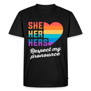 Trans Transgenre Transsexuel Cadeau Queer - T-shirt Premium bio Homme - noir - Devant - Nico (187cm)