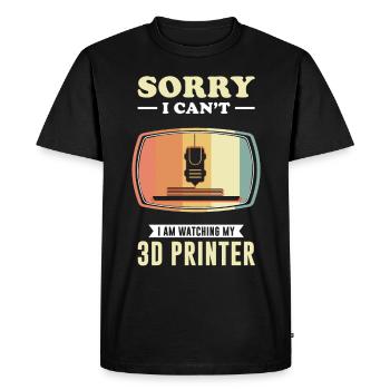 3d Printer Gift for Nerd Hobby Printing Machine - Men's Premium Organic T-Shirt - black - Front - Nico (187cm)