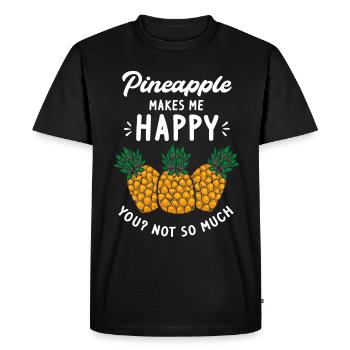 Ananas - T-shirt Premium bio Homme - noir - Devant - Nico (187cm)