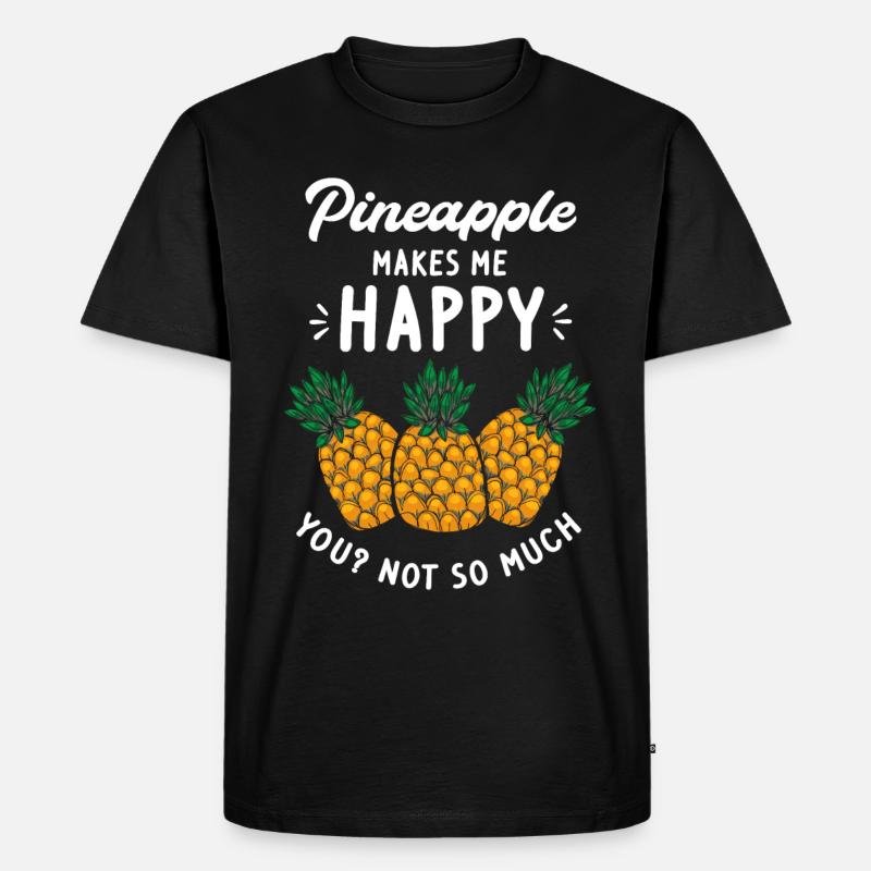 Ananas - Männer Premium Bio T-Shirt - Schwarz