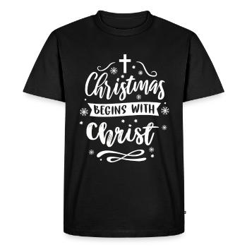 Christianisme Dieu Jésus Don Église Religion - T-shirt Premium bio Homme - noir - Devant - Nico (187cm)